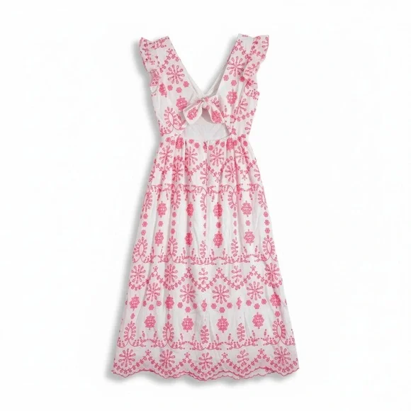 Lilly Pulitzer Lillyanne Midi Dress Karmic Coral Size 2 NWT - Picture 3 of 11